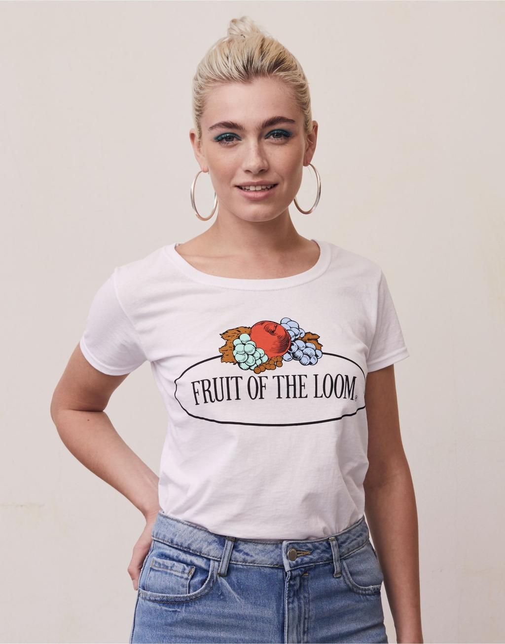 Damski Tshirt Vintage z logo Fruit (duże)