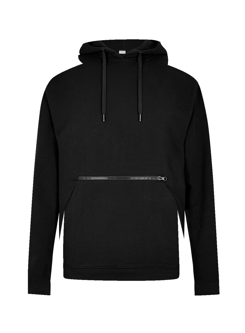 Bluza z kapturem Pique z kieszonką na zamek